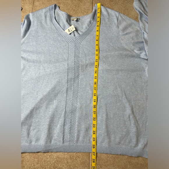 Talbots Sky Blue Lightweight Pullover Sweater, Plus Size 2X - Picture 7 of 8